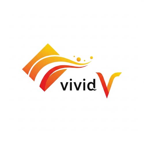 Bright & Creative Brand Logo Design | Vivid 'V' Element