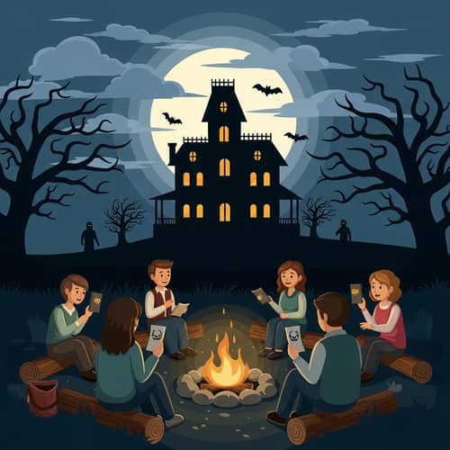 Spooky Tale Under Moonlit Sky - Haunted Mansion & Ghost Stories