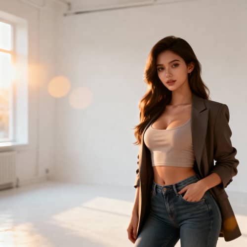 AI Girlfriend Model: Stunning Hourglass Figure