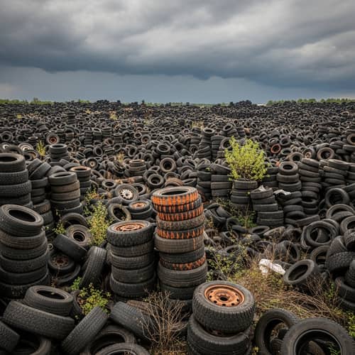 Environmental Consciousness: Old Used Tires Accumulation