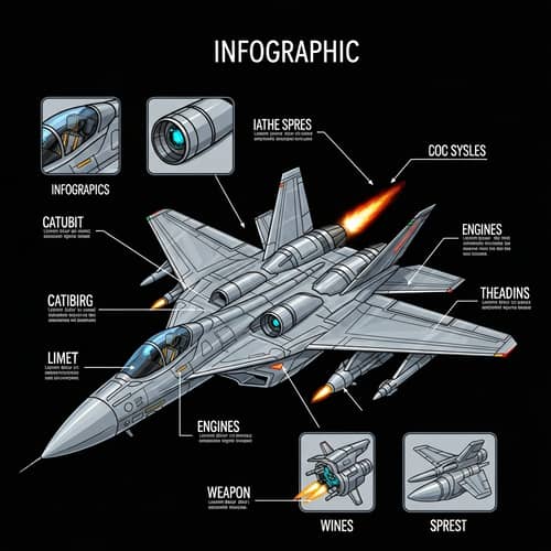 Futuristic Fighter Plane Infographic | Design & Components