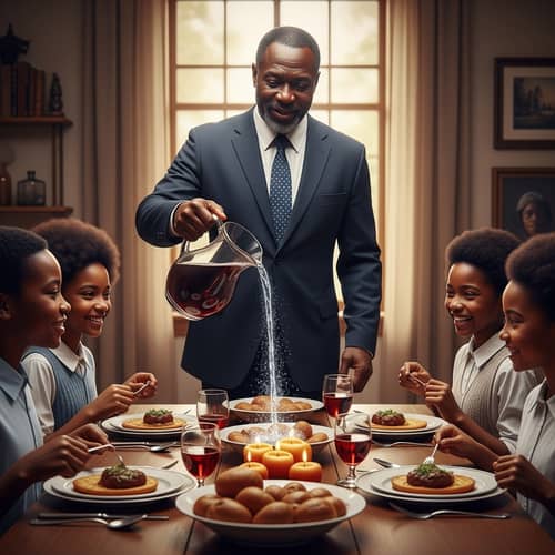 8K Hyper-Realistic Image: African American Family Honoring MLK Jr.