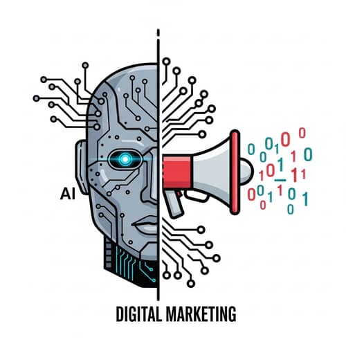 AI and Digital Marketing Intersect - Symbiosis Representation