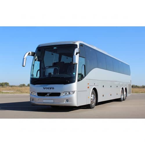 Impressive 45-Seater Volvo Bus in Silver Finish | Exciting Journeys Await