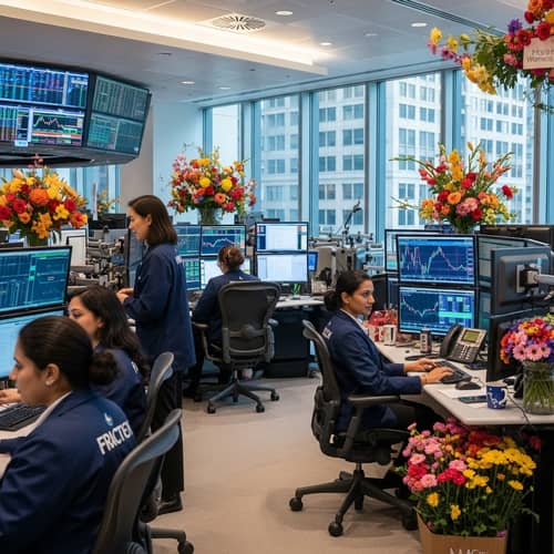 Celebrating International Women's Day with Diverse Women Traders | Stock Charts & Flowers
