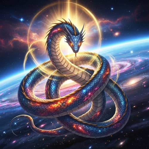 Majestic Godlike Serpent - Divine Serpent Deity