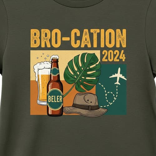 Guys Trip 2024 T-shirt Design | BRO-CATION Theme
