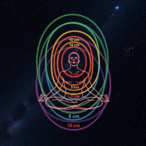 Male Figure in Siddhasana Pose Against Starry Sky