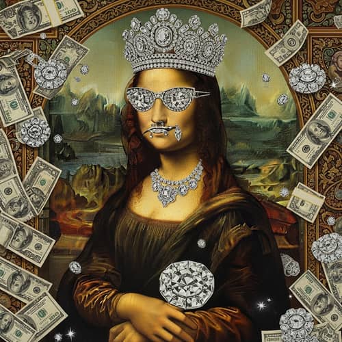 Opulent Reinterpretation of Mona Lisa in 16th Century Style