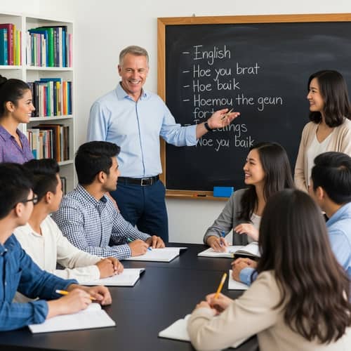 Multicultural English Learning Classroom | Language Exchange Session