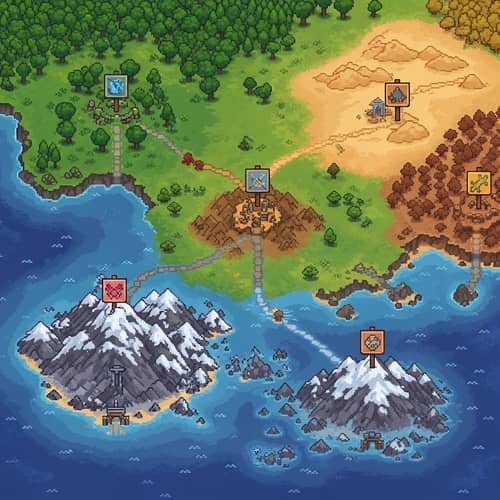 Epic Pixel Art Adventure Map