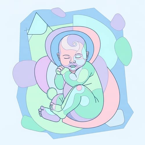 Abstract Baby Art: Geometric Representation in Soft Pastels