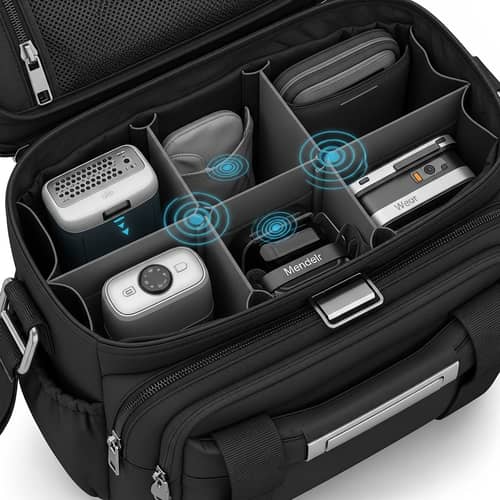 Innovative Sensor Divider Bag with Silver Detailing