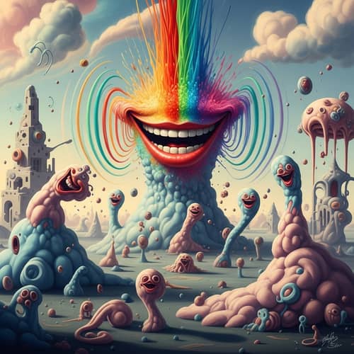 Laughter in Surrealism: Vibrant Entities and Absurd Forms