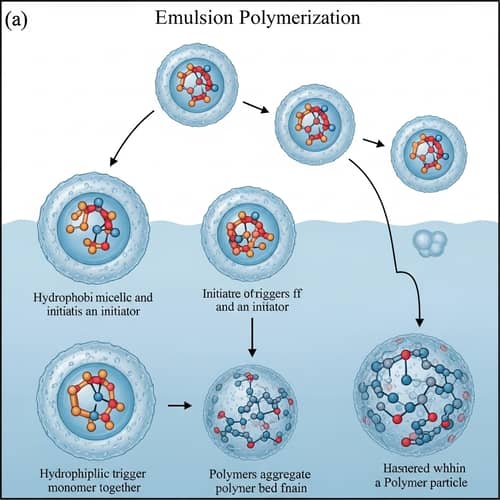 Emulsion Polymerization: Detailed Scientific Illustration