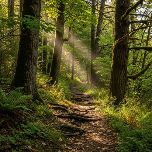 Serene Forest Trail | Realism, Hyperrealism, Photorealism