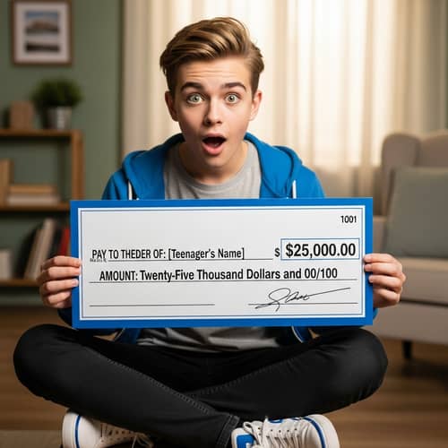 Teenager Wins $25,000 Surprise Prize