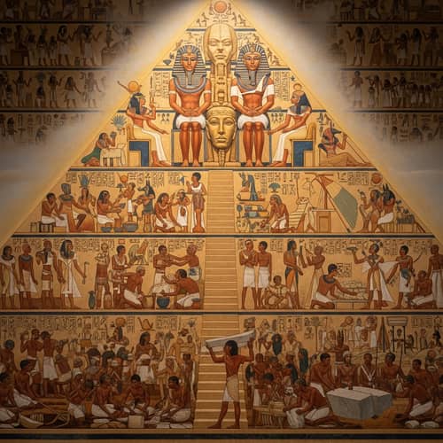 Ancient Egyptian Society Pyramid Representation