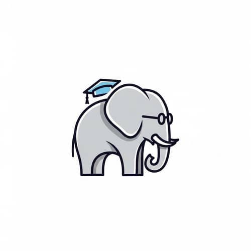 Smart Elephant Logo | Minimalist Design for Intelligent Brand