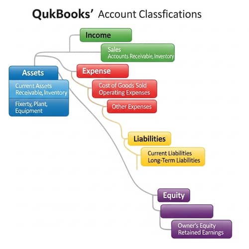 QuickBooks Account Classifications: Income, Expense, Assets, Liabilities, Equity