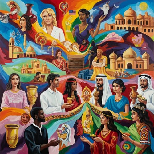 Cultural Diversity: Vibrant Abstract Art