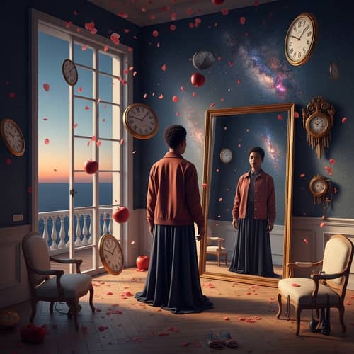 Surreal Self-Reflection: A Journey Through Imagination