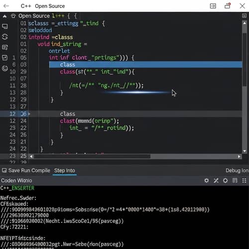 Professional C++ Programming Interface | Code Editor & Console Terminal