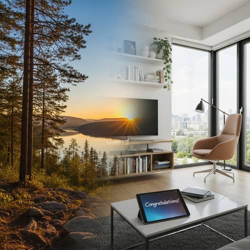 Harmony of Modern Lifestyle and Nature | Congratulations Images