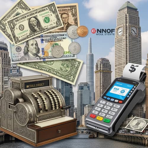 Global Currency Evolution: Money, Banknotes, Coins, Digital Terminals