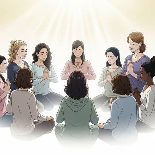 Diverse Women Practicing Ho'oponopono Prayer for Healing