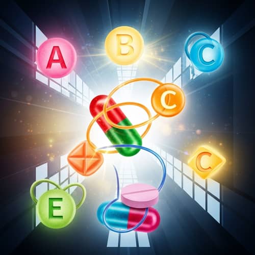 Vibrantly Colored Vitamins - Nutritional Building Blocks