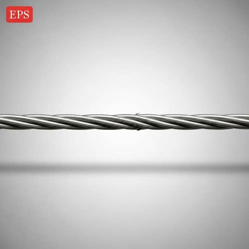 Metallic Wire in a Straight Line: Detailed Image Description