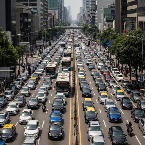 Urban Traffic Congestion: Noisy Streets in Metropolis