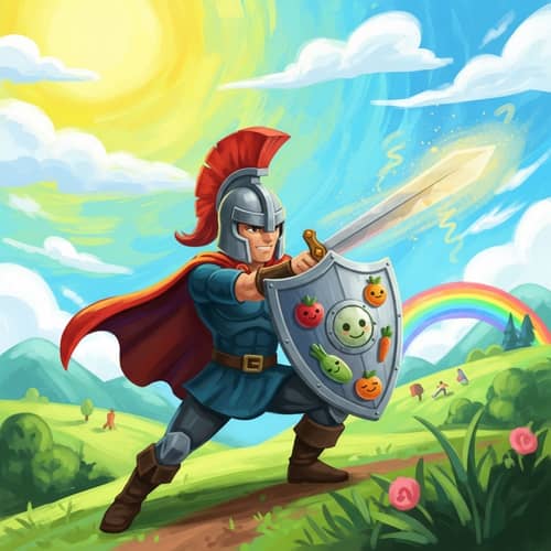 Brave Warrior Battle of Health Digital Painting