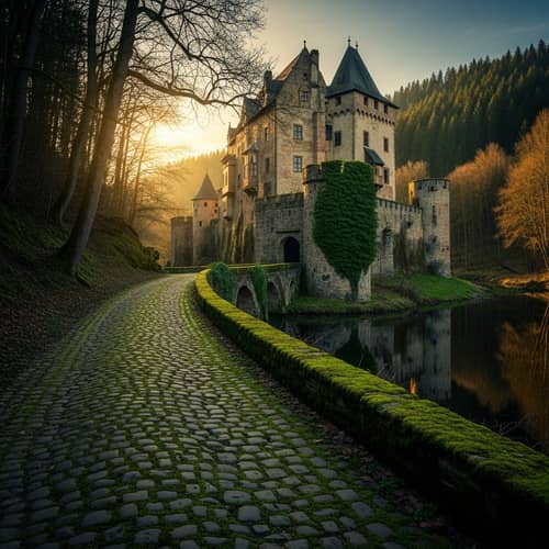 Enchanting Aged Castle in Vintage Style
