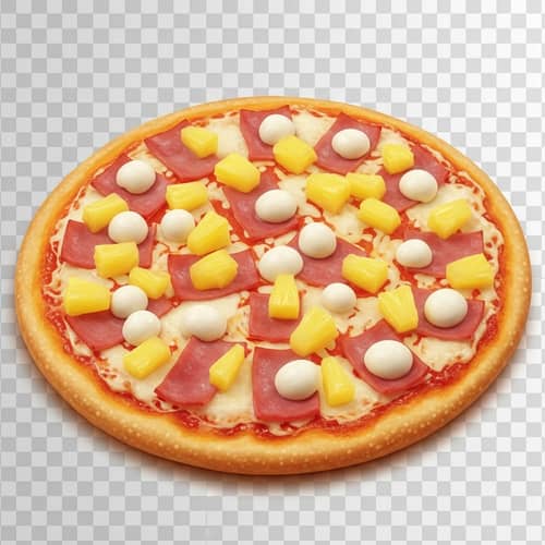 Delicious Hawaiian Pizza with Pineapple, Ham, and Cheese
