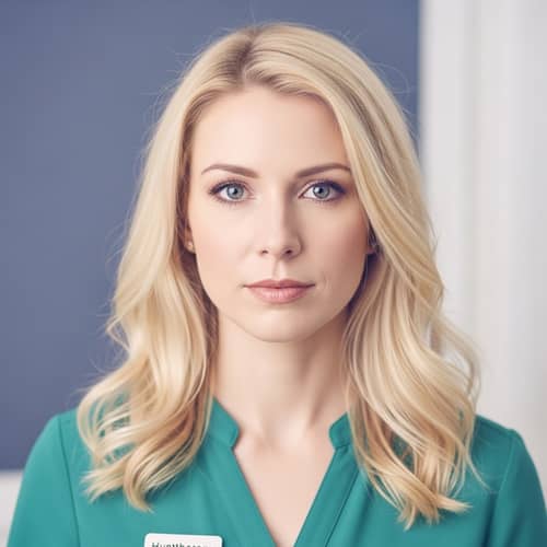 Blonde Caucasian Female Hypnotherapist in Enchanting Pastel Colors