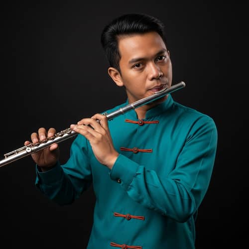 Courageous Southeast Asian Man Playing Flute | Haunting Melody