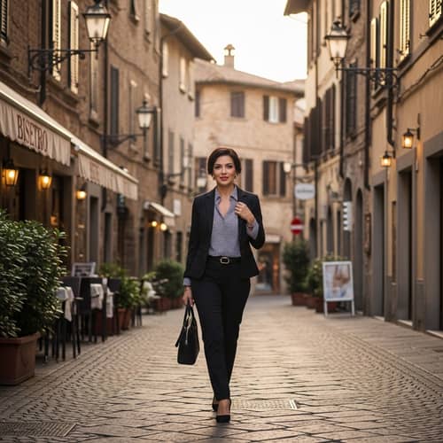 Classy Italian Woman | Elegant Style from an Old Town Sunset