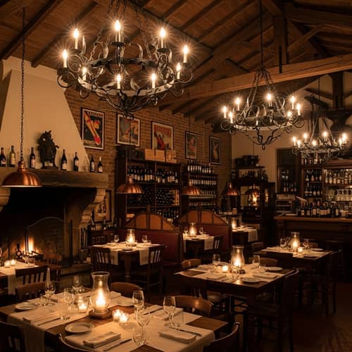 Cozy & Romantic Italian Trattoria Lighting Fixtures