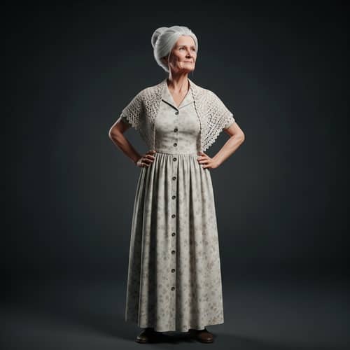Graceful Elderly Caucasian Woman | Timeless Elegance Portrait