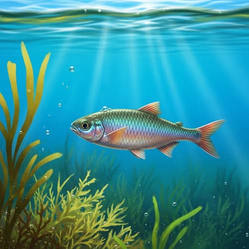 Colorful Fish Swimming in Clear Blue Water