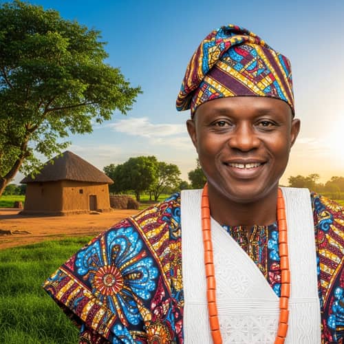 Kind Nigerian Person | Traditional Clothing & Warm Smile