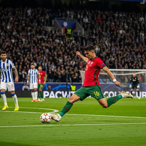 Professional Soccer Player in High-Velocity Shot | Goal SCENE