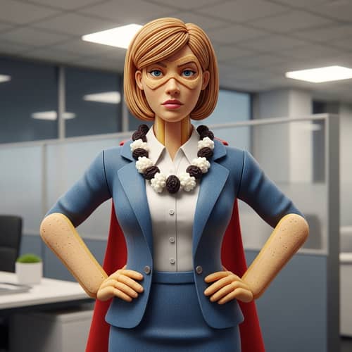 Ladyfinger Cookie Superhero | Corporate Profession Image