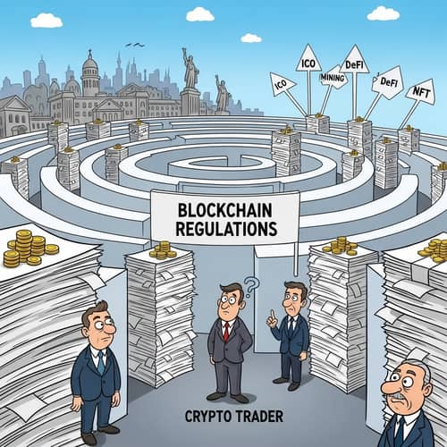 Navigating Cryptocurrency Regulations: A Satirical Cartoon Insight