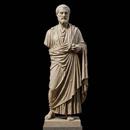 Marble Statue of Philosopher Seneca: Timeless Wisdom Embodied