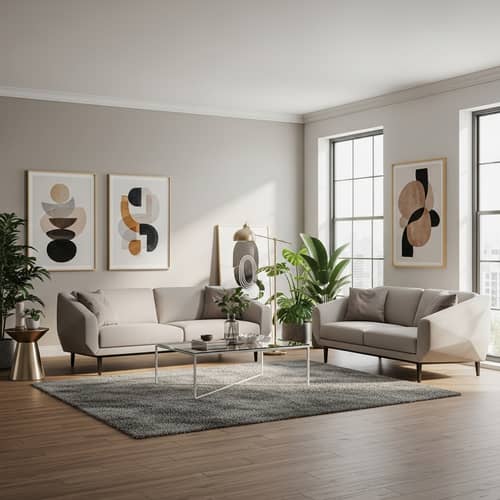 Modern Living Room with Chic Furniture Pieces | Interior Design