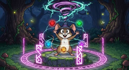Mystical Ritual: Mouse Casting Evil Spell