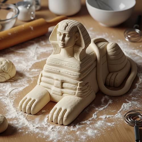 Sphinx-Themed Dough Pyramid | Creative Culinary Scene